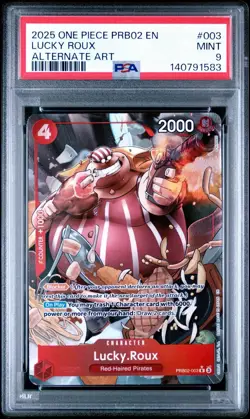 2025 ONE PIECE PRB02-003 LUCKY ROUX ALTERNATE ART PSA 9 - Image 1
