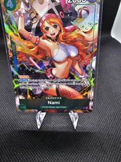 English One Piece CCG Nami Alt Art OP14-031 The Azure Sea's Seven NM - Image 2