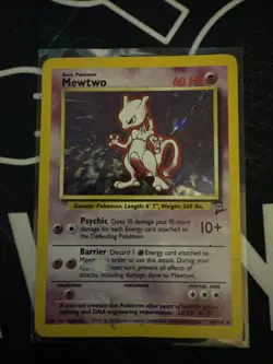 Pokemon TCG Mewtwo Holo Base Set 2 MP/HP 10/130 Card - Image 1
