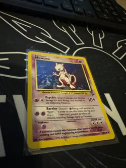 Pokemon TCG Mewtwo Holo Base Set 2 MP/HP 10/130 Card - Image 2