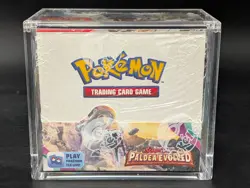 Lot (6) Pokemon SV05 Paldea Evolved Sealed Booster Boxes Eng W/ Acrylic Case - Image 2