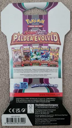 Pokemon TCG PALDEA EVOLVED Factory Sealed Sleeved Pack💥TOP RATED SELLER💥 - Image 2