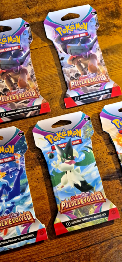 Pokemon Paldea Evolved Sleeved Booster Pack LOT of 5 Sealed Packs 171811_8 - Image 2