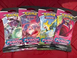 Pokemon TCG Sword & Shield Fusion Strike Sleeved Booster Packs Full Pack Art New - Image 1