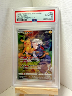 2022 POKEMON JPN SWORD & SHIELD DARK PHANTASMA #073 FULL ART/PIKACHU PSA 10 - Image 1