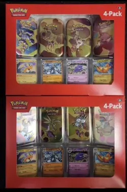 4x Pokemon 4 Pack Mini Tins +4 Promo Cards Bundle 151 SAMS CLUB EXCLUSIVE Sealed - Image 4