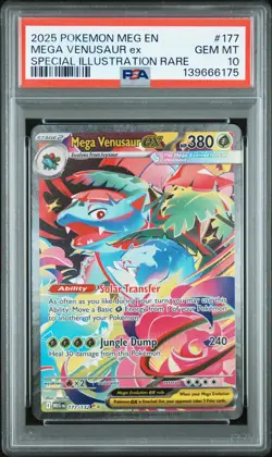 2025 POKEMON MEGA EVOLUTION SPECIAL ILLUSTRATION RARE MEGA VENUSAUR EX PSA 10 - Image 1