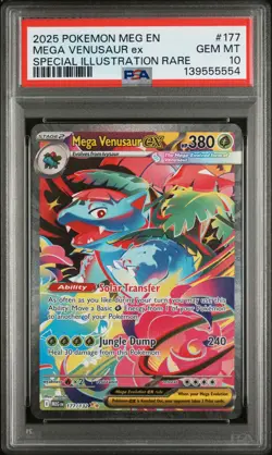 2025 POKEMON MEGA EVOLUTION SPECIAL ILLUSTRATION RARE MEGA VENUSAUR EX PSA 10 - Image 1