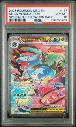 2025 POKEMON MEGA EVOLUTION SPECIAL ILLUSTRATION RARE MEGA VENUSAUR EX PSA 10 - Image 1