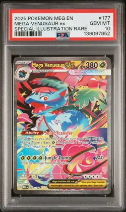 2025 POKEMON MEGA EVOLUTION SPECIAL ILLUSTRATION RARE MEGA VENUSAUR EX PSA 10 - Image 1