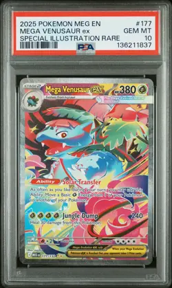 2025 POKEMON MEGA EVOLUTION SPECIAL ILLUSTRATION RARE MEGA VENUSAUR EX PSA 10 - Image 1