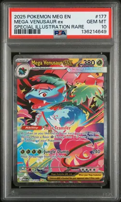 2025 POKEMON MEGA EVOLUTION SPECIAL ILLUSTRATION RARE MEGA VENUSAUR EX PSA 10 - Image 1