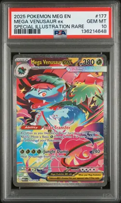 2025 POKEMON MEGA EVOLUTION SPECIAL ILLUSTRATION RARE MEGA VENUSAUR EX PSA 10 - Image 1