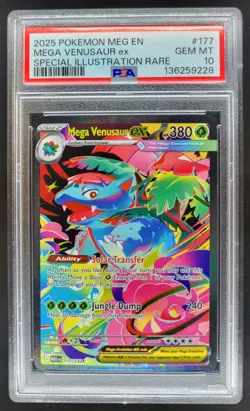 2025 Pokemon Mega Evolution MEG Venusaur ex Special Illustration Rare PSA 10 JP2 - Image 1