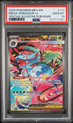 2025 POKEMON MEGA EVOLUTION SPECIAL ILLUSTRATION RARE MEGA VENUSAUR EX PSA 10 - Image 1