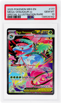 2025 Pokemon Mega Evolution Venusaur Ex Special Illustration Rare #177 PSA 10 - Image 1