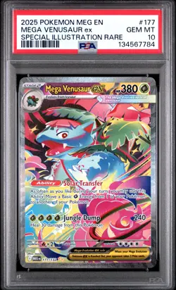 2025 POKEMON MEGA EVOLUTION SPECIAL ILLUSTRATION RARE MEGA VENUSAUR EX PSA 10 - Image 1