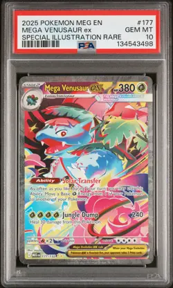 2025 POKEMON MEGA EVOLUTION SPECIAL ILLUSTRATION RARE MEGA VENUSAUR EX PSA 10 - Image 1