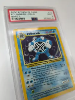 Poliwrath 15/130 Base Set 2 Pokemon Card 2000 Holo Rare WOTC - PSA 9 MINT - Image 2