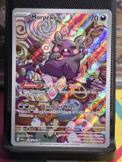 Morpeko 206/182 SV04: Paradox Rift Illustration Rare Pokemon Card NM - Image 2