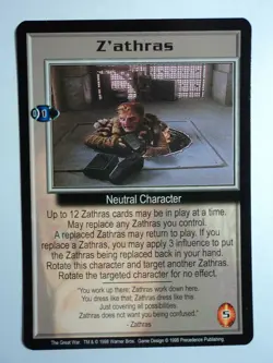 1998 BABYLON 5 CCG - THE GREAT WAR - RARE CARD - Z'ATHRAS - Image 1