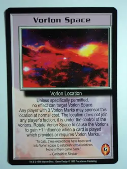 1998 BABYLON 5 CCG - THE SHADOWS - RARE CARD - VORLON SPACE - Image 1