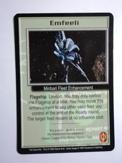 1998 BABYLON 5 CCG - THE GREAT WAR - RARE CARD - EMFEELI - Image 1