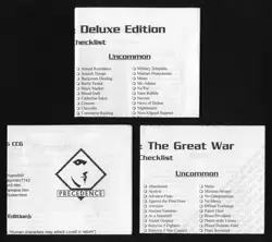 Babylon 5 CCG Deluxe Shadows Great War Official Checklist From Booster Box Cards - Image 1