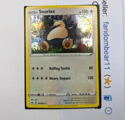 Snorlax COSMOS HOLO RARE PROMO card 140/202 SWSH Base Set 2020 Pokemon TCG - Image 1