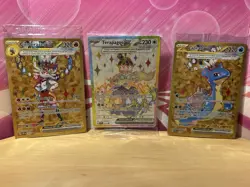 Terapagos UPC 3 Card Promo Set Display Cinderace Lapras Pokemon SVP 163 164 165 - Image 1
