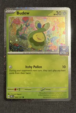 Budew 004/131 Cosmo Holo Pokemon TCG GYM Stamped Promo Asia Exclusive - Image 1