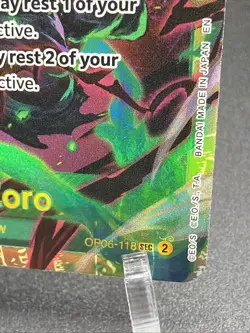 Roronoa Zoro OP06-118 SEC - One Piece TCG - English Card Near-Mint Secret Rare - Image 4
