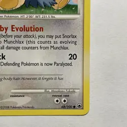 Pokemon TCG Munchlax Rising Rivals Card 68/100 Non-Holo - Image 5