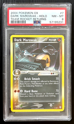 Dark Marowak Holo 7/109 - PSA 8 - EX Team Rocket Returns - Pokemon TCG Card - Image 1