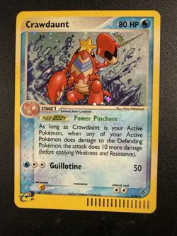 Crawdaunt 3/97 EX Dragon 2003 Rare Holo e-Series Pokemon Card TCG - Image 1