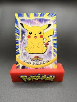 Topps Pokemon Card #25 Pikachu Blue Logo NM - Image 1