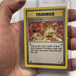Vintage Pokemon TCG Gym Heroes Misty's Wrath Trainer Card 114/132 NM Near Mint - Image 2