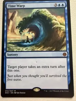 Time Warp – NM MTG Extra Turn Sorcery Explorer's of Ixalan - Image 1