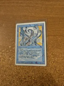 MAGIC THE GATHERING REVISED UNCOMMON WALL OF AIR HEAVILY PLAYED - Image 1