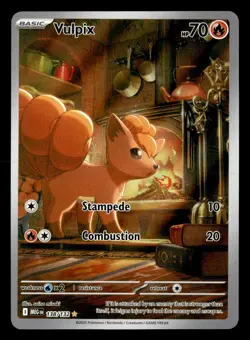 2025 Pokemon Vulpix Illustration Rare Mega Evolution 138/132 - Image 1