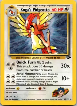 Koga's Pidgeotto - Gym Challenge #027/132 Pokemon tcg - Image 1