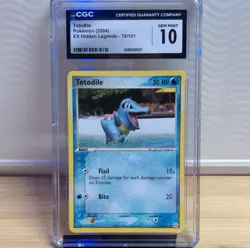 Pokemon Totodile EX Hidden Legends 79/101 Regular CGC 10 TCG Card - Image 1
