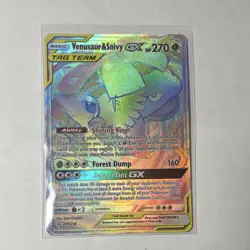 Pokemon Venusaur & Snivy GX TAG TEAM Secret Rare Holo 249/236 Sm-Cosmic Eclipse. - Image 1