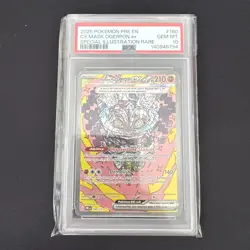2025 POKEMON PRE EN-PRISMATIC EVOLUTIONS #160 CORNERSTONE MASK OGERPON EX PSA 10 - Image 1
