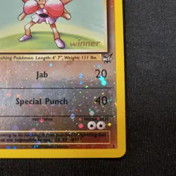 Hitmonchan Reverse Holo Best of Game 2 "WINNER" Stamped 2002 Pokemon TCG #2 - NM - Image 5
