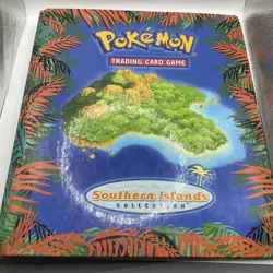 Pokemon SOUTHERN ISLANDS English BINDER ONLY 2001 GOOD SHAPE - Image 1