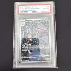 2025 POKEMON DRI ILLUSTRATION RARE #199 TEAM ROCKET'S WEEZING PSA 10 - Image 1