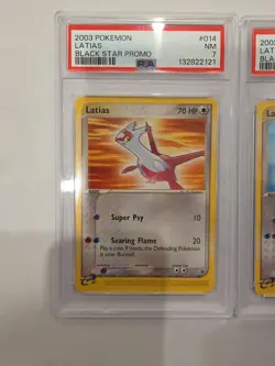 Pokemon TCG 2003 Latias #014 PSA 7 & Latios #015 PSA 8 Black Star Promo Sequent - Image 3