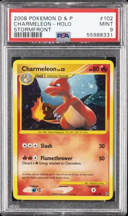 2008 POKEMON DIAMOND & PEARL STORMFRONT #102 CHARMELEON-HOLO PSA 9 - Image 1