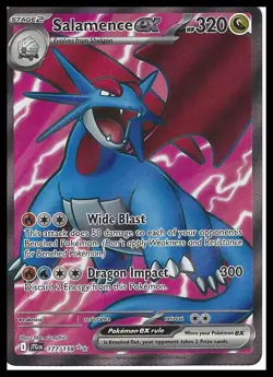 Pokemon SV09: Journey Together #177/159 Salamence ex FREE SHIPPING (US Only) - Image 1